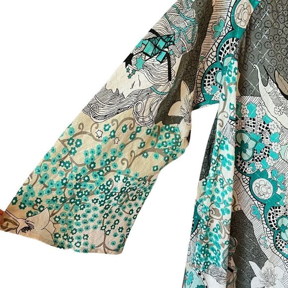 Dawson + Hellmann Absinthe Fairy Fairycore Print Kaftan - Picture 6 of 16